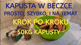 Kapusta kiszona w beczce  Jak kisić kapustę  Krok po Kroku [upl. by Adamok]