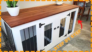 How to Build A Dog Kennel  Crate  Cage  Indoor Furniture [upl. by Terrab]