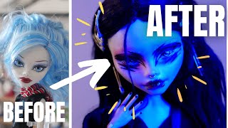 ✩ GHOULIA TO GOTH ✩ Doll Repaint and Customisation relaxing  etellan [upl. by Coleville991]