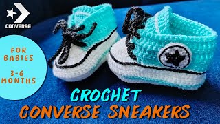 How to Crochet Converse Booties For Babies [upl. by Dorthea]