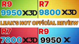 9800X3D VS 7800X3D VS R9 9950X3d VS 9950x Ryzen 9000x3d GAMİNG Test leaks [upl. by Suoivart333]