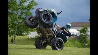 The LineX CanAm Renegade 1000 on 28ich swamp lite trail setup [upl. by Ekram40]