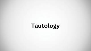 How to Pronounce Tautology in English [upl. by Einahpit]