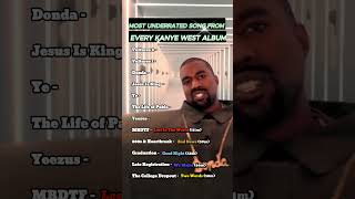 Most underrated Song from Every Kanye West Album kanyewest [upl. by Ilan]