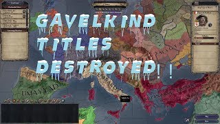 Crusader Kings II  Destroy Titles Under Gavelkind Succession [upl. by Assedo998]