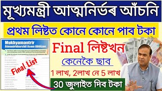 Atmanirbhar Assam Final List  Cmaaa Assam New Update  how to check atmanirbhar Assam final list [upl. by Anikram]