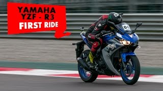 Yamaha YZF R3  First Ride  PowerDrift [upl. by Annaynek]