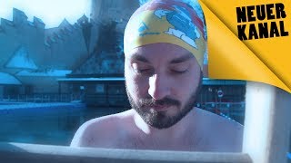 Challenge quotDas schaffst du niequot Überlebe 100 Meter Eisschwimmen [upl. by Baily502]