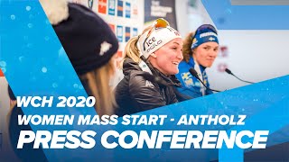 Antholz 2020 Women Mass Start Press Conference [upl. by Yuk]