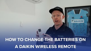 Daikin Split system  How to replace the batteries on a wireless remote controller [upl. by Robby871]