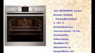 DIE BESTEN AEG BP3003001M Pyrolyse Backofen Edelstahl [upl. by Nanahs213]