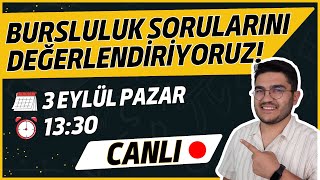 Bursluluk Sınavı Sorularını Değerlendiriyoruz  CANLI YAYIN [upl. by Nallid751]