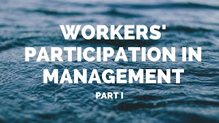 Workers Participation in Management HRM  Part I [upl. by Estrin]