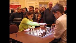 HISTORY Polgar Judit Age 33 vs Carlsen Magnus Age 18 BLITZ Tal memorial [upl. by Ailhat]