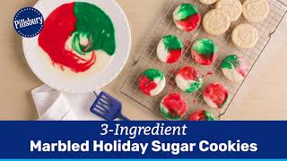 3Ingredient Marbled Holiday Sugar Cookies  Pillsbury [upl. by Agustin432]