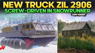 New Truck ZIL 2906 Screwdriven amphibious Vehicle in SnowRunner You Must Need to Try [upl. by Fisch]