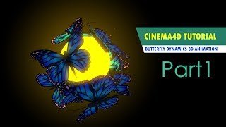 Butterfly Dynamics 3D Animation  Cinema 4D tutorial  Animate1 [upl. by Courtenay]