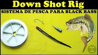 Sistema Down Shot Rig para Pesca de Black Bass Pescas e Dicas [upl. by Llewellyn892]