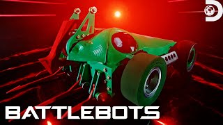 TORN TO SHREDS Ribbot vs Lockjaw  Battlebots  Discovery [upl. by Akcirret]