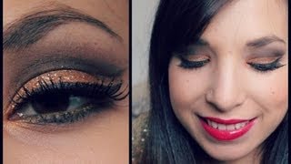 ❤ Maquillage de Fêtes  Cut Crease amp Doré [upl. by Lazare]