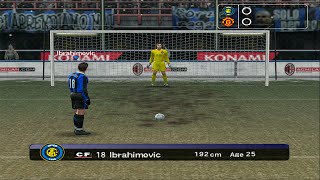 PES 6  Inter vs Manchester United  Penalty Shootout [upl. by Norvan]