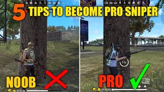 5 TIPS TO BECOME A PRO SNIPER  FREE FIRE TIPS AND TRICKS [upl. by Drofhsa]