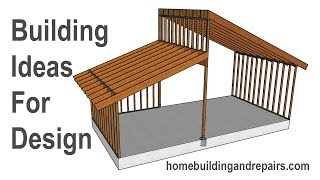 Double Shed Roof Framing With Support Beam Instead of Wall  Building Ideas For Do It Yourselfers [upl. by Annoed]