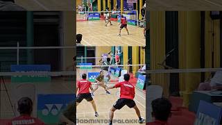 Backhandsmash😱🤯🔥badminton badmintonhighlights badmintoncompetition shorts [upl. by Lekzehcey]