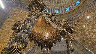 Baldaquino Restaurado  Basílica de San Pedro en Vaticano [upl. by Handel]