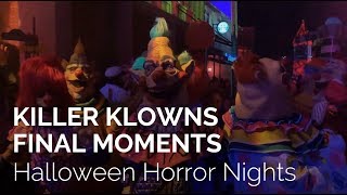 Killer Klowns from Outer Space final moments at Halloween Horror Nights 28 [upl. by Wenz]