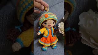 Crochet doll🙋‍♀️ crochet doll crochetdoll crochetkeychain dollkeychain keychain handmadedol [upl. by Darlleen]