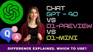 Whats the Difference Between Chat GPT  4o o1preview and o1mini Which to Use [upl. by Acsehcnarf]