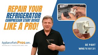 How To Replace GE Refrigerator Compressor Start Device WR07X10131 [upl. by Kathie661]