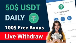 USDT Earning Website Today  Best USDT Earning Site 2024  Live withdrawal proof [upl. by Artur]