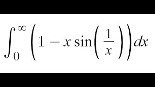 Feynman Integration Example 110  integral from 0 to infinity of 1  xsin1x dx  Lecture [upl. by Shirlene]