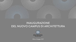 Inaugurazione Nuovo Campus Architettura  Intervento di Ferruccio Resta [upl. by Ahsinom318]