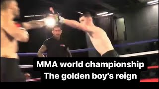 MMA world champion  the golden boy’s victory for the world title [upl. by Garceau740]