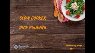 Slow Cooker Rice Pudding Recipe [upl. by Skardol]