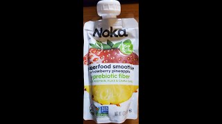 Noka Organic Strawberry Pineapple Prebiotic Fiber Superfood Smoothie Review [upl. by Brynn]