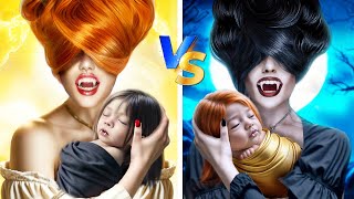 One Colored Makeover Challenge Vampire Day vs Vampire Night [upl. by Messab227]