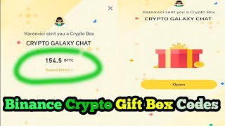 Binance crypto gift box codesFree CodesBTTCUSDTBUSDSOLPEEPE [upl. by Llertram]