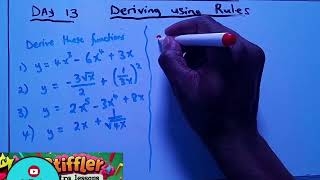 day 13 RANDOM QUESTIONS SOLUTIONS calculus deriving using rules stifflerextralessons [upl. by Lazare15]