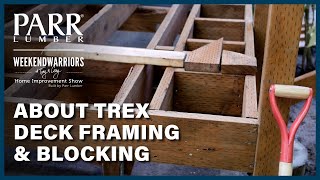 TREX Deck Framing amp Blocking Tips  Tips for a Successful Decking Project  How To [upl. by Gilliam]