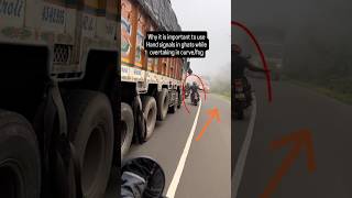 Importance of hand signals while overtaking in ghats and foggy areas ridesafe handsignals bike [upl. by Tterraj]