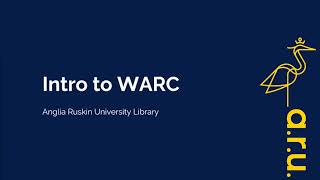 Intro to WARC database [upl. by Phyllis185]