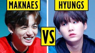 BTS Maknaes VS Hyungs [upl. by Yekcaj]