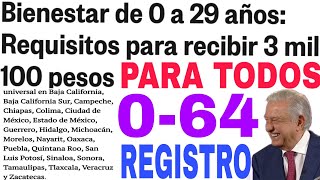 💯NUEVO APOYO 3100 DE 064 AÑOS SOLO EN ESTOS ESTADOS REGISTRATE Y PARTICIPA AQUÍ [upl. by Illoh883]