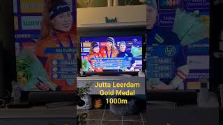 Jutta Leerdam WINS 1000m GOLD MEDAL 🏅 🥇 🥳👌👏🙌 juttaleerdam schaatsen ek rubenreacts [upl. by Allevon966]