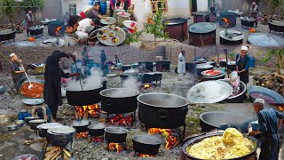 Amazing Afghanistan marriage ceremony  Afghan village food  Kabuli Pulao [upl. by Catharina]