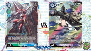 DIGIMON TCG Local match Examon BlueGreen vs BeelStarmon Purple  TEA COFFEE AND GAMES [upl. by Sonni]